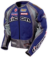 Icon Merc Blue Leather Hero Jacket